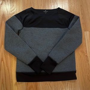 Athleta Gray Black Crewneck Sweatshirt